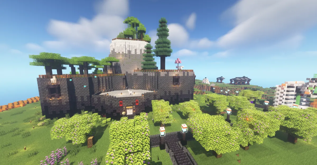 Exterior view of the medieval castle